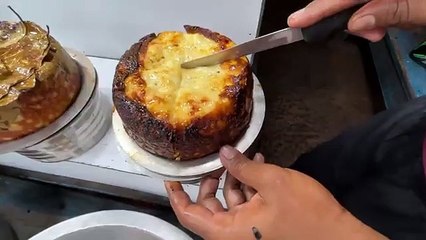 Traditional Cheesecake 'Chenna Poda' of Odisha - Indian Street Food