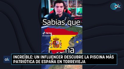 Increíble: Un influencer descubre la piscina más patriótica de España en Torrevieja
