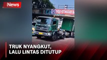 Truk Nyangkut di Jembatan Talang Kota Bogor, Lalu Lintas Ditutup Sementara