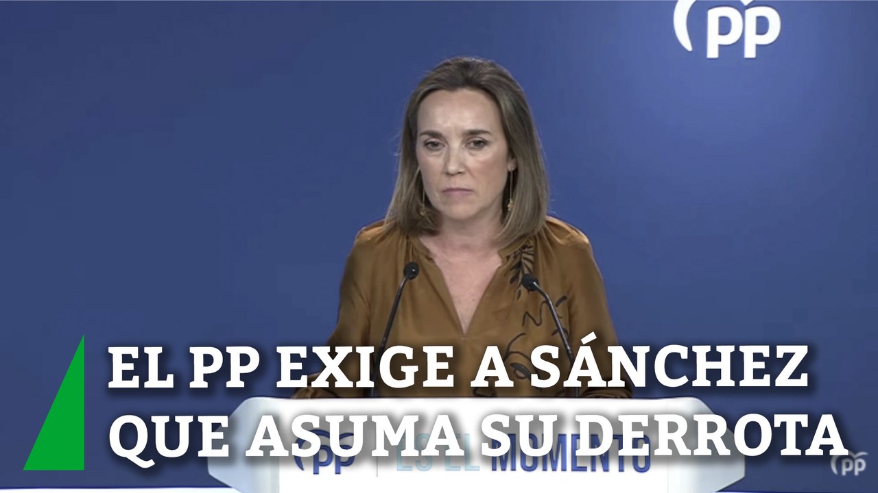 El PP exige a Sánchez que asuma su derrota, "rectifique" y hable con Feijóo