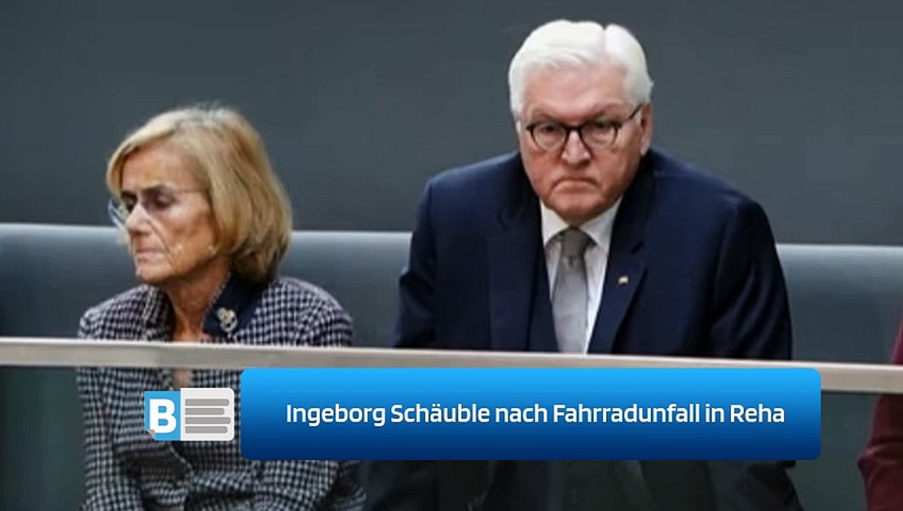 Ingeborg Schäuble nach Fahrradunfall in Reha