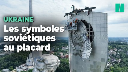 En Ukraine, la métamorphose symbolique de cette gigantesque statue de l’ère soviétique