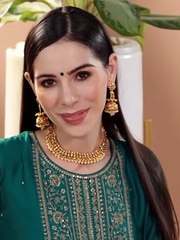 Teal Yoke Design Silk Kurta