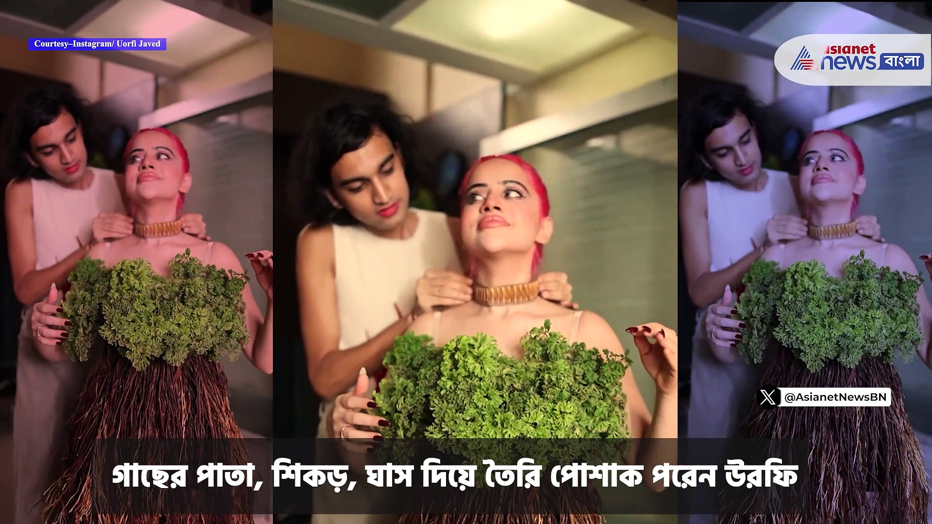 Urfi Javed : গাছের পাতা, শিকড়, ঘাসের পোশাক পরলেন উরফি জাভেদ, ভিডিও ভাইরাল সোশ্যাল মিডিয়ায়