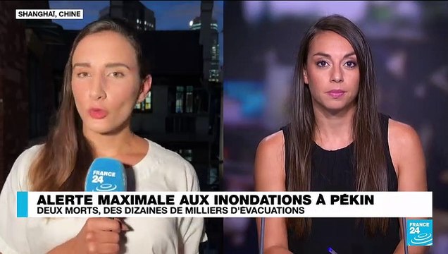 Alerte maximale aux inondations à Pékin : deux morts, des dizaines de milliers d'évacuations