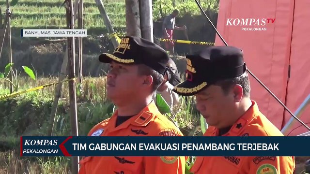 Tim Gabungan Evakuasi 8 Penambang Terjebak di Lubang Tambang Banyumas