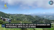 Vuelca un autobús en los Lagos de Covadonga con 49 personas, entre ellas 20 niños