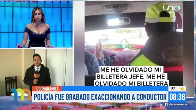 ¡Todo quedó grabado! : Policía fue captado exaccionando a un conductor de taxi trufi