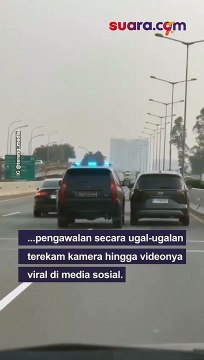 Viral Mobil Pajero Pelat Dinas Ugal-ugalan Ngawal Camry ZZH di Tol,