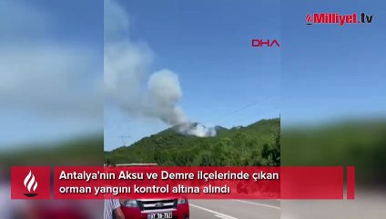 Antalya'nın 2 ilçesinde orman yangını