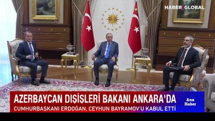 Cumhurbaşkanı Erdoğan, Azerbaycan Dışişleri Bakanı Bayramov'u kabul etti