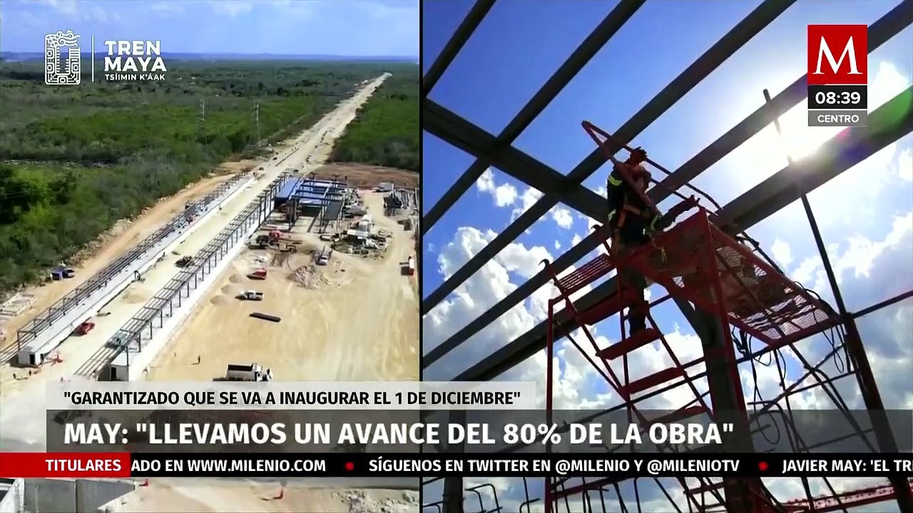 Javier May, titular del Fonatur asegura que el tren Maya se inaugurará el 1 de diciembre