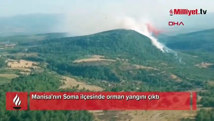 Manisa'da orman yangını! Ekipler müdahale ediyor