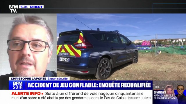 Accident de structure gonflable: Chaque matin, lorsqu'on met en route la structure, les points d'ancrage doivent être contrôlés , explique Christophe Laporte (expert en sécurité)