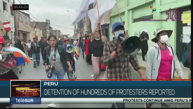 FTS 12:30 31-07: A hundred of Peruvians arrested after anti-government protests in Lima