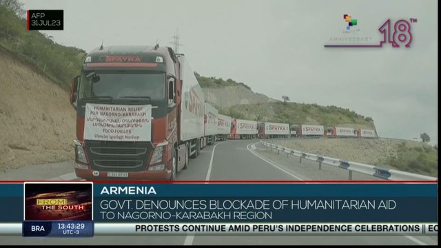 Armenian government denounces blockade of humanitarian aid to Nagorno-Karabakh