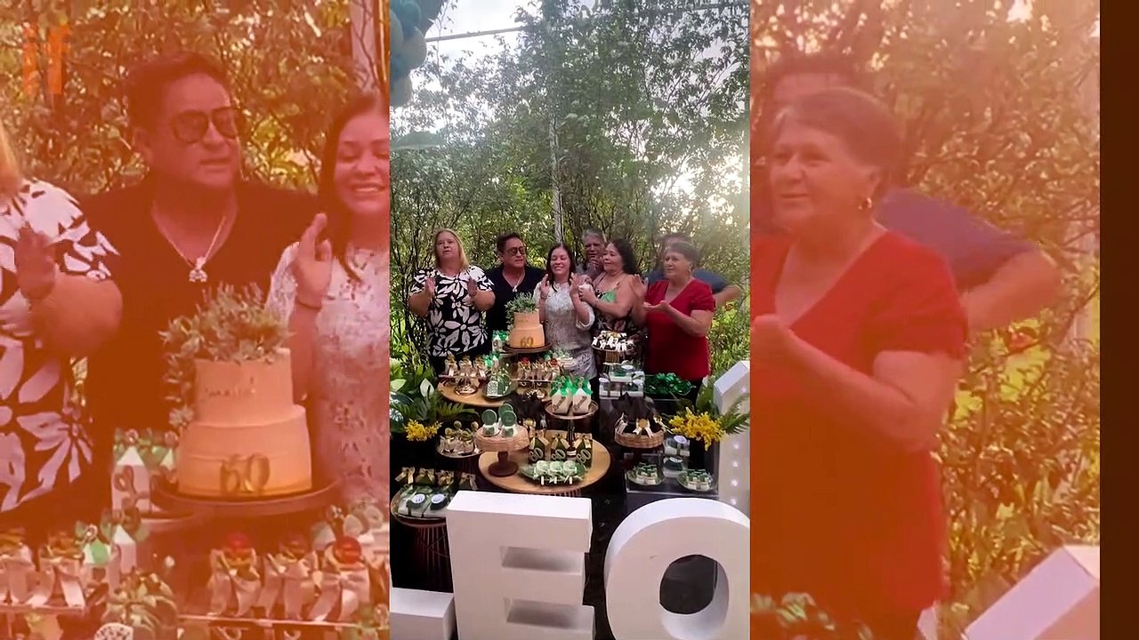 Leonardo ganha segunda festa de aniversário organizada pela esposa