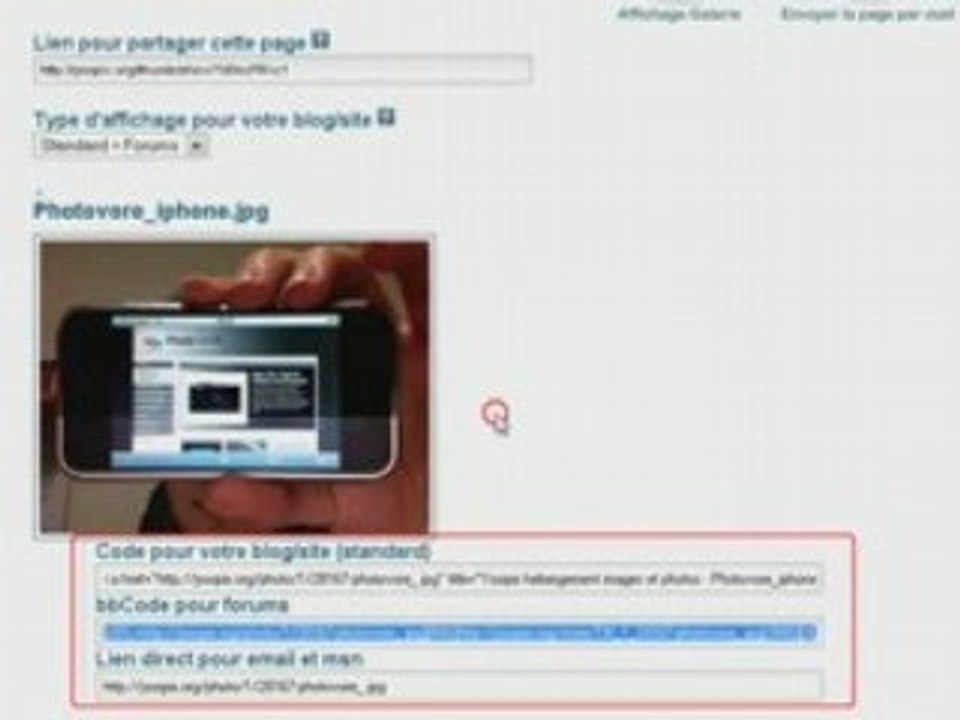 Tutorial : Héberger & afficher une image - Photovore