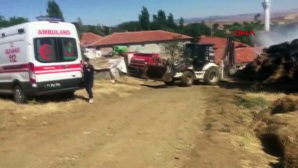 Keskin'de Kuru Ot Yakma İşi Kül Oldu