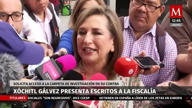 Xóchitl Gálvez presenta escritos a la FGR, solicita acceso a carpeta de investigación en su contra
