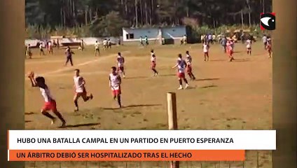 Hubo una Batalla campal en un partido en Puerto Esperanza
