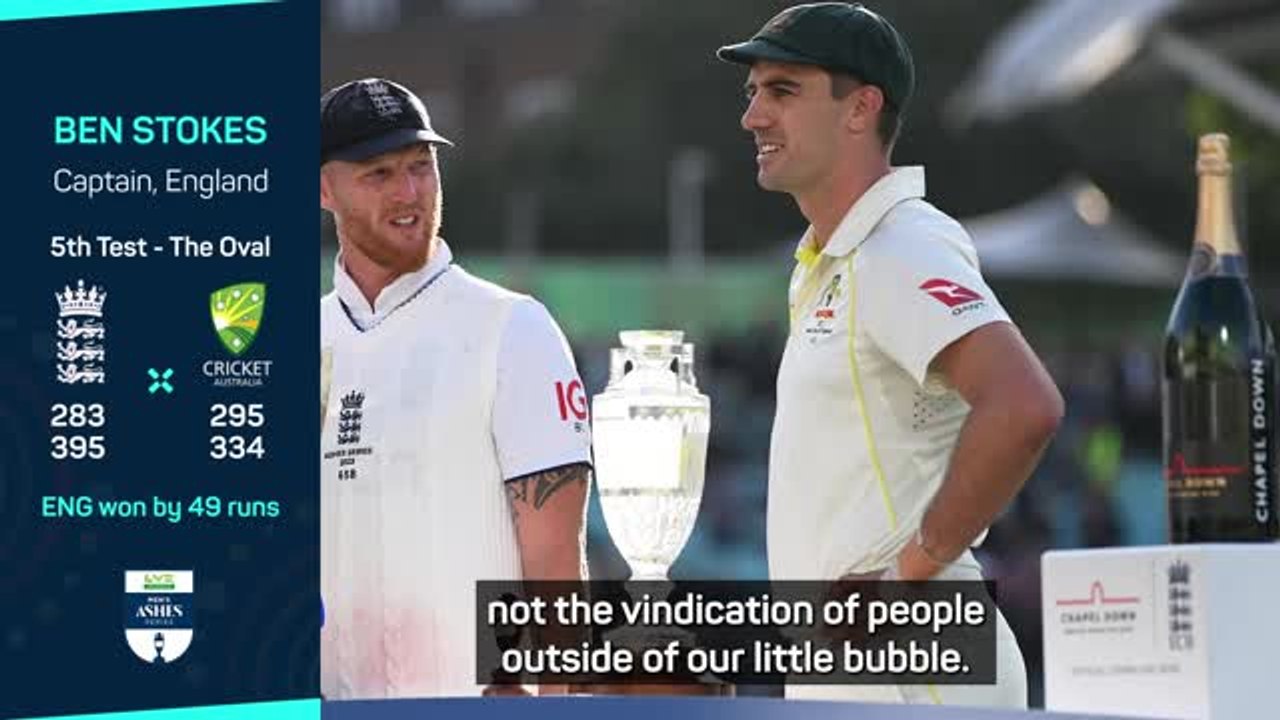 England's Ashes comeback a 'vindication' - Stokes