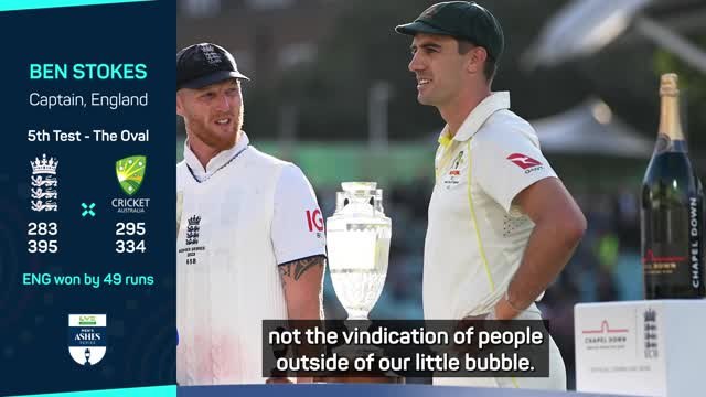 England's Ashes comeback a 'vindication' - Stokes