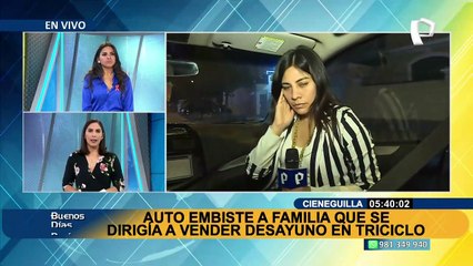 Embisten a familia que se dirigía a vender desayuno en Cieneguilla