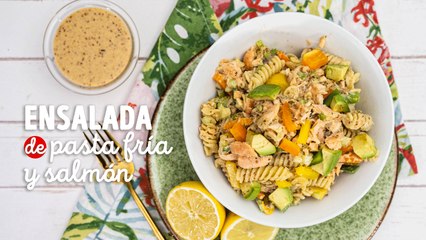¡Fácil y deliciosa! Prepara esta ensalada de pasta fría y salmón