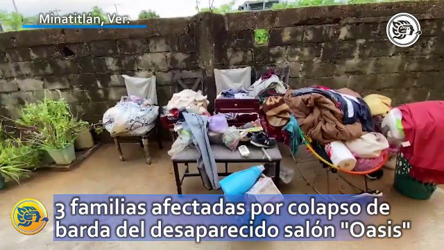 3 familias afectadas por colapso de barda del desaparecido salón Oasis .