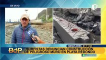 Miraflores: surfistas denuncian construcción de muro con fierros oxidados en playa Redondo