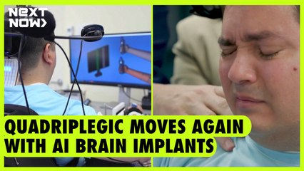 Quadriplegic moves again with AI brain implants | NEXT NOW