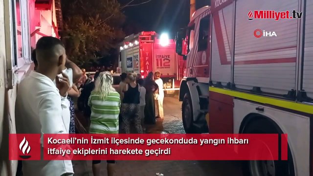 Yangın ihbarı mahalleliyi sokağa döktü