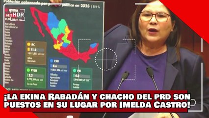 ¡VEAN! ¡La ekina Rabadán y chacho perredista son puestos en su lugar por la senadora Imelda Castro!