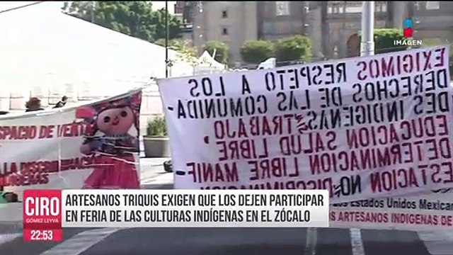 Artesanos Triquis arrollan a varios policías durante protesta en CDMX