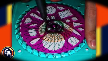 DIBUJANDO un mandala tricolor. (Usando espirógrafo). DRAWING a tricolor mandala. (using spirograph)