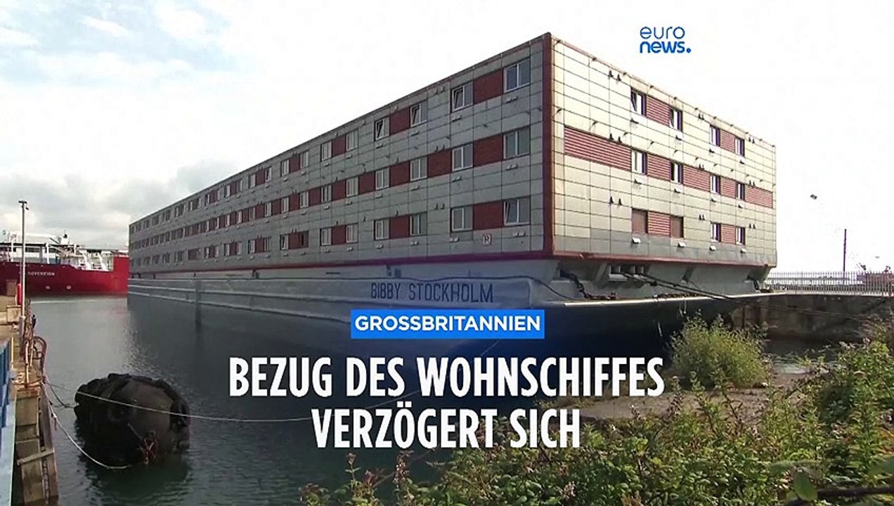 Brandschutz-Prüfung: Bleibt das Migrantenschiff Bibby Stockholm leer?