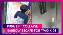 Pune Lift Collapse: Narrow Escape For Two Kids As Elevator Falls From 10th Floor Moments After Their Exit; Act Caught On CCTV