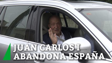 Juan Carlos I sale de casa de Pedro Campos "muy contento" y afirma que volverá "pronto"