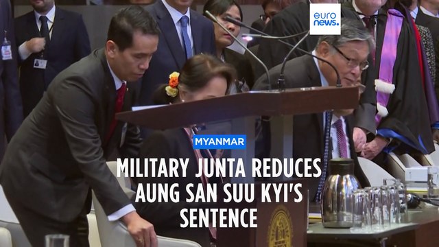 Aung San Suu Kyi has some of her prison sentences reduced by Myanmar's military-led government