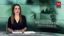 Motociclistas desafían a las autoridades con maniobras temerarias en la autopista México-Cuernavaca