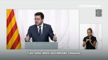 Aragonès insta a Sánchez a “cumplir con Catalunya sin miedo a la derecha y a la extrema derecha”