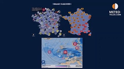prévisions météo villes du mardi 1er août 2023