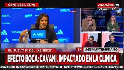 Edinson Cavani fue presentado en Boca y La Bombonera lo recibió con una fiesta