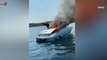 Boaters Jump From Burning Boat Seconds Before it Explodes