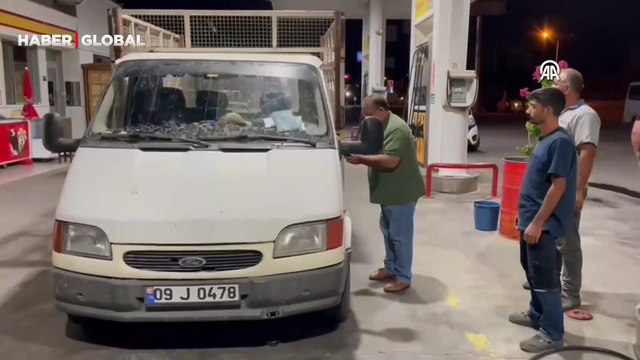 Pitbull cinsi köpeğin girdiği kamyonetin sürücüsünün zor anları! Saatlerce yardım bekledi