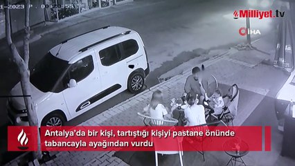 Pastanede bir kişi vuruldu, müşteriler büyük panik yaşadı