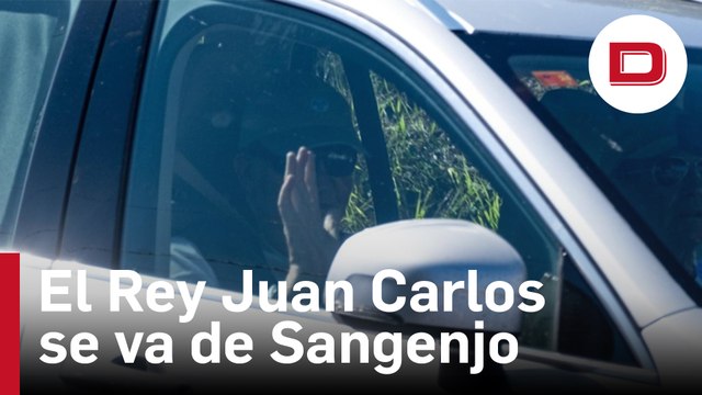 El Rey Juan Carlos se despide de Sangenjo y afirma que volverá «pronto»