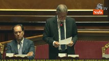 Musumeci ricorda vittime maltempo al Senato, l'applauso dell'Aula
