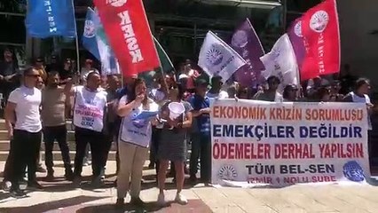 İzmir Büyükşehir Belediyesi'nde memurlar da iş bıraktı